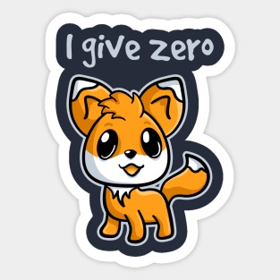 Zero Fox Sticker